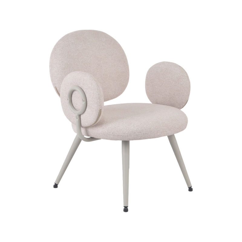 Playful Circular Accent Chair with Ring Detail