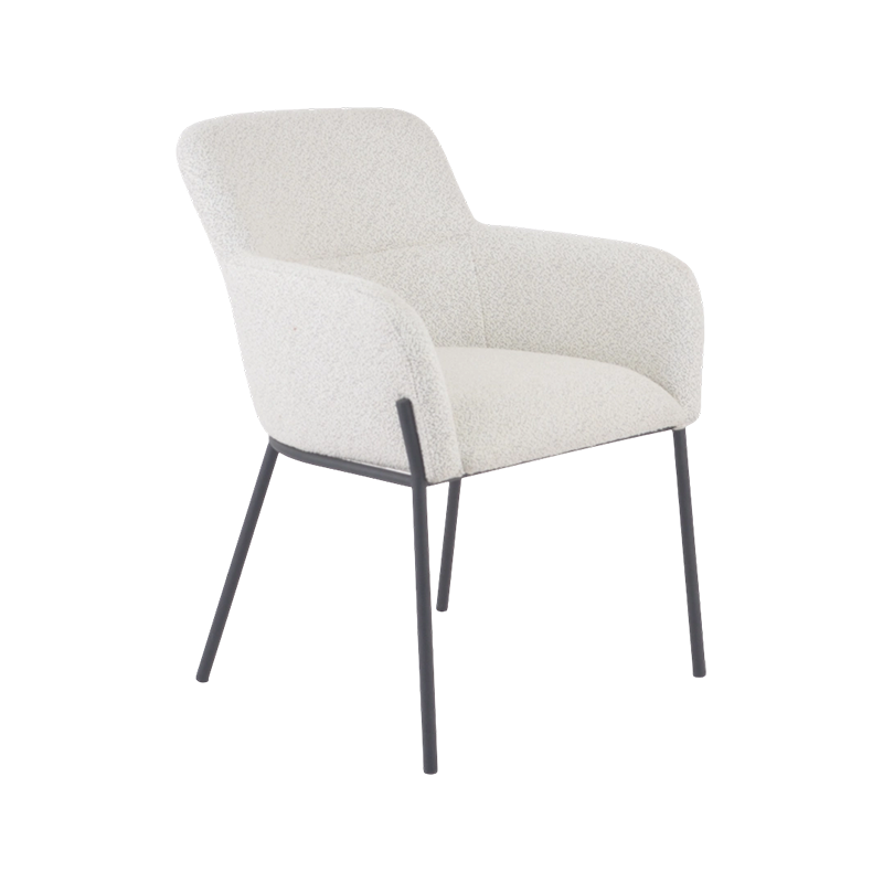 Soft-Padded Dining Chair With Metal Legs