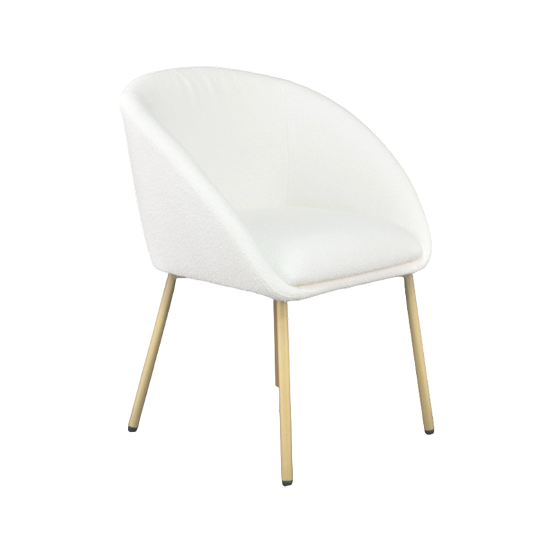 Contemporary White Bucket Dining Chair