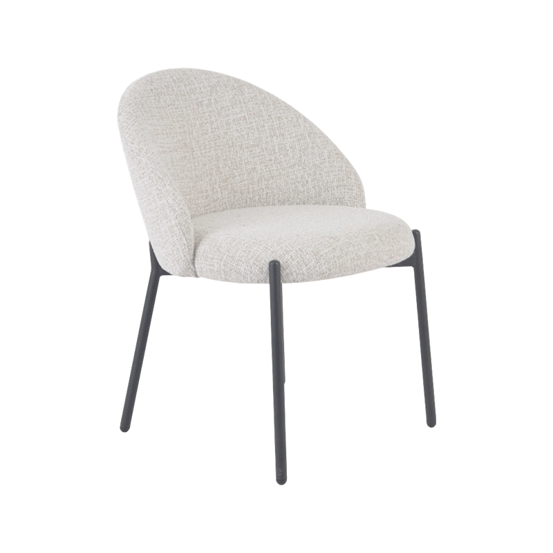 Detachable Upholstered Metal Dining Chair