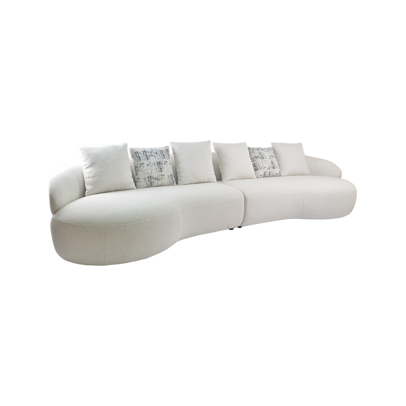 Dual-Fabric Large Modular Sofa 