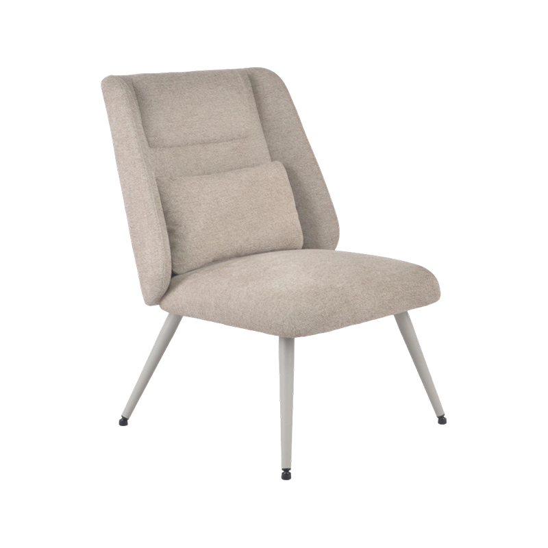 Minimalist Accent Chair with Lumbar Pillow