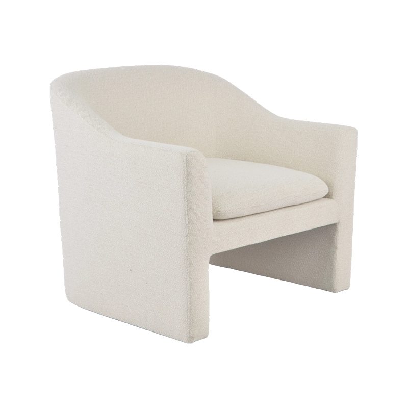 Fabric Wood-Frame Lounge Chair