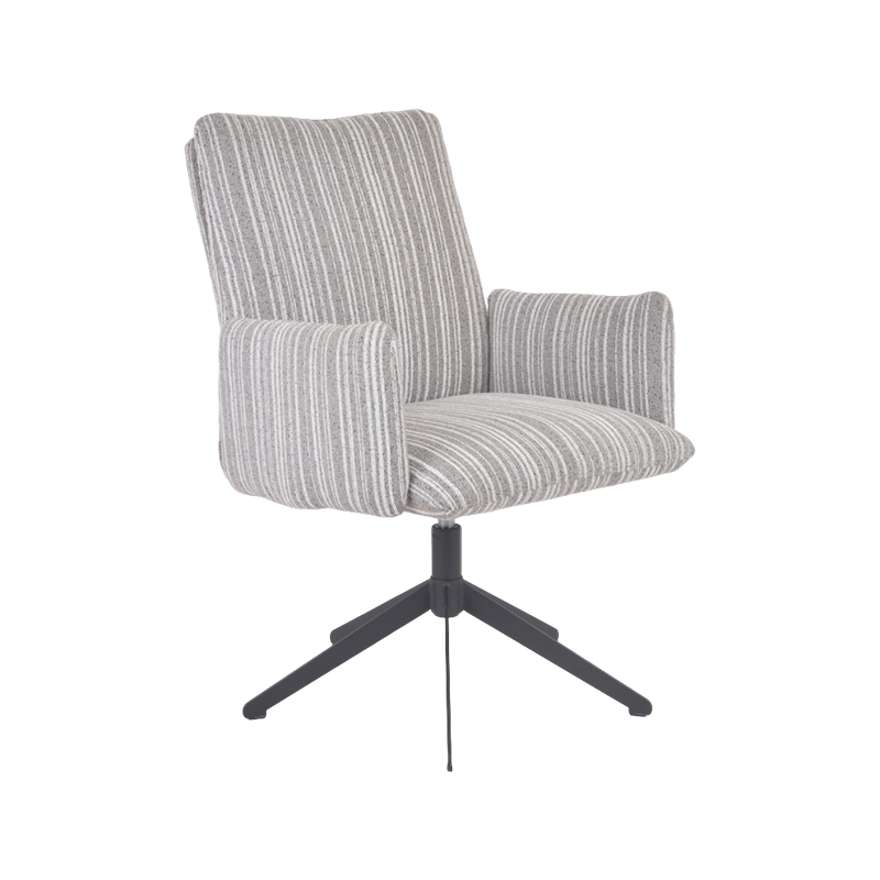 Striped Swivel Accent Chair