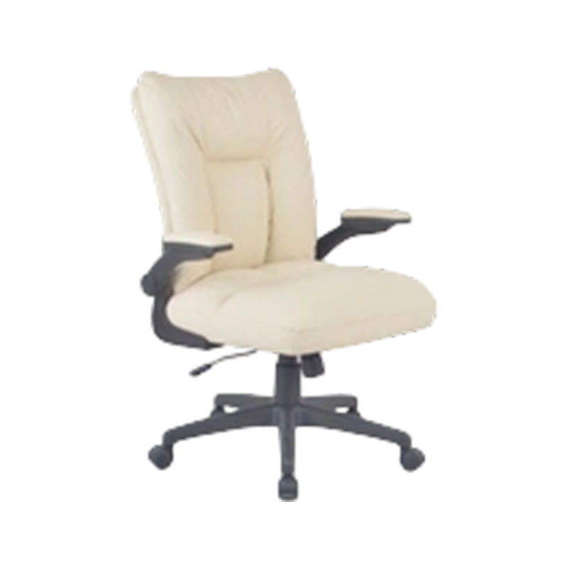 Wide-Seat Scratch-Resistant PU Chair With Knock-Down Single-Leg Nylon Base