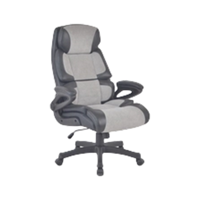 Executive Flip-Arm Breathable Leather Office Chair With Height Adjustment