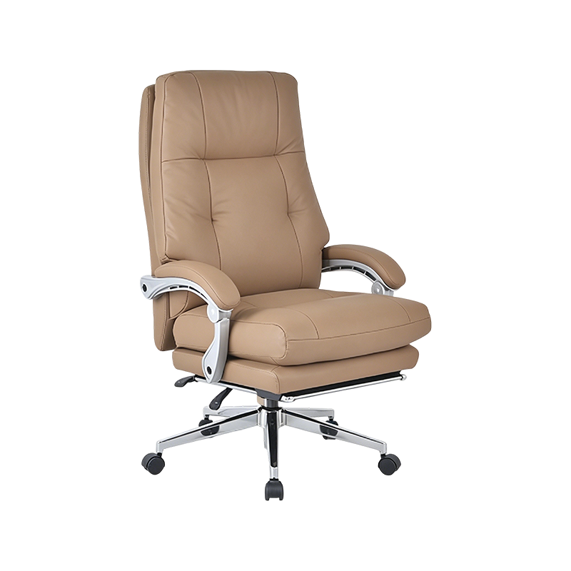 Dual-Lever Reclining Hi-Tech PU Executive Chair With Chrome Star Base