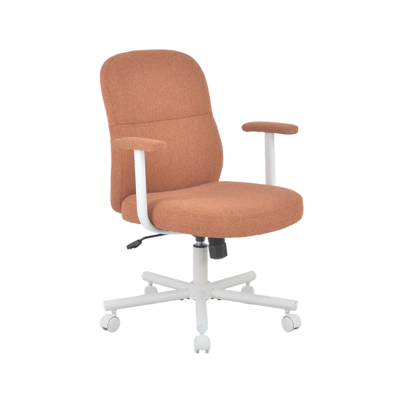 Tilt-Lock Reclining Fabric Chair With Padded Steel Arms And White Painted Base