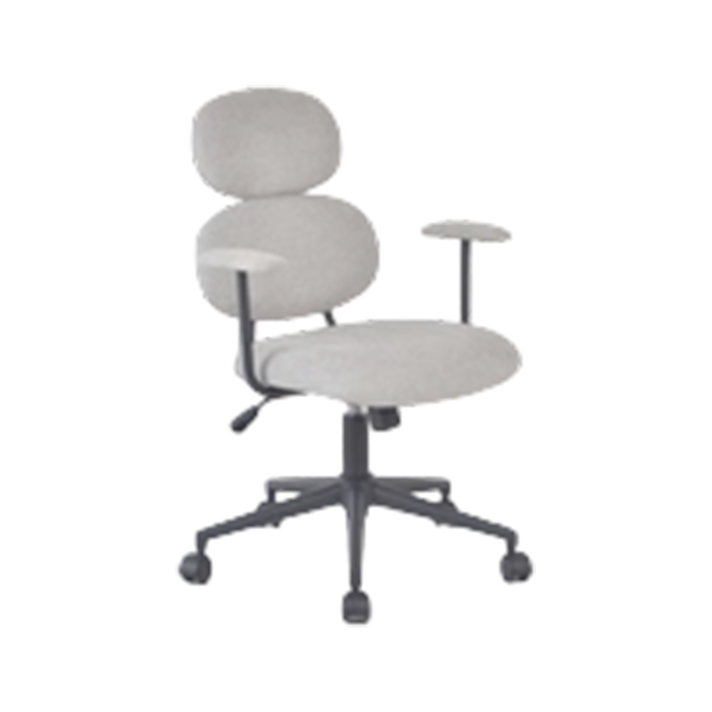 Fixed-Arm Padded Home Office Chair With Fabric Seat And Steel Frame