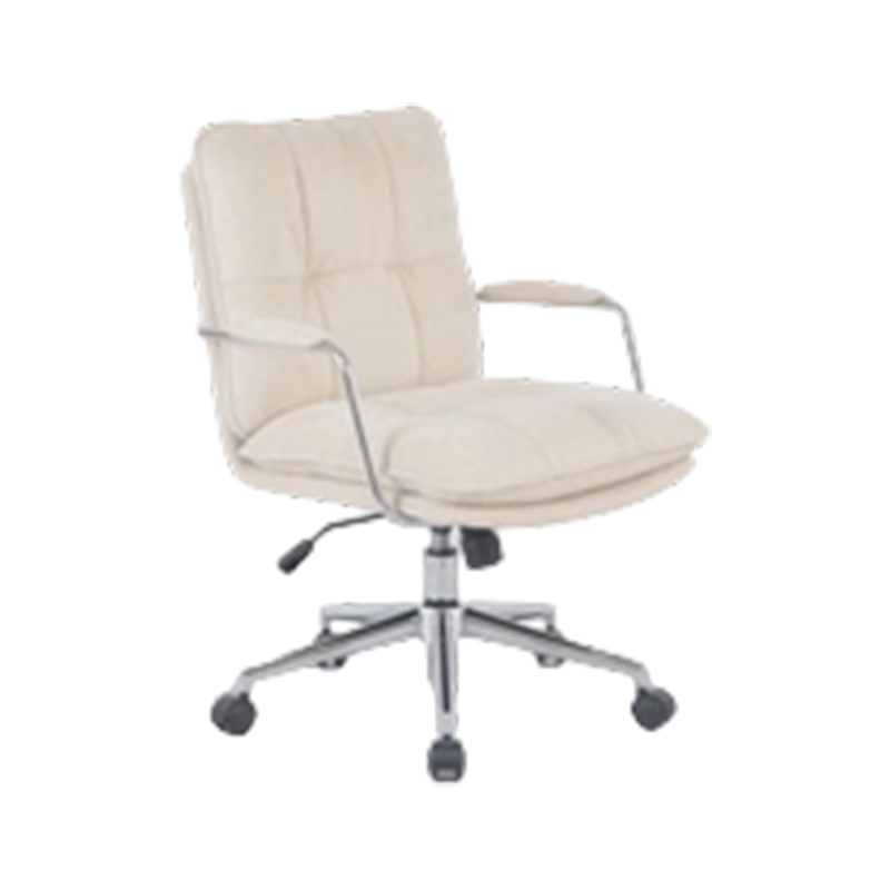 Fabric Task Chair with Chrome-and-Wood Armrests, Mini Butterfly Tilt And Chrome Base