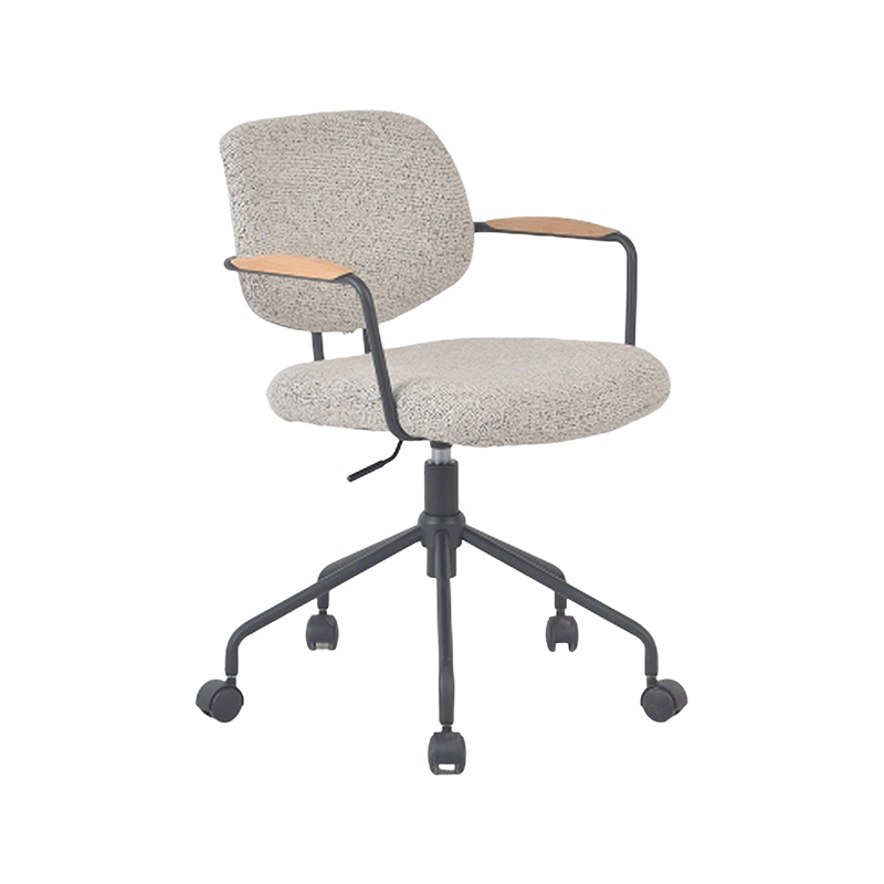 Armless Premium MILAN Fabric Adjustable Chair With Minimal Profile And Black Steel Base