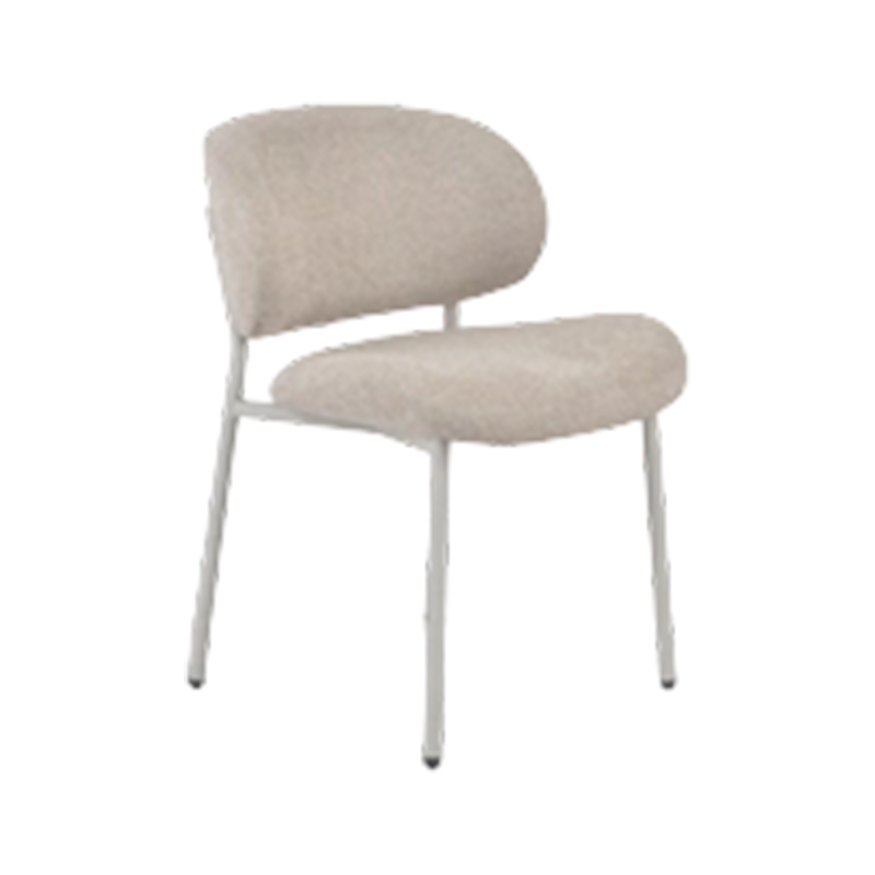 Compact Grey-Leg Fabric Dining Chair With Knock-Down Base For Volume Orders